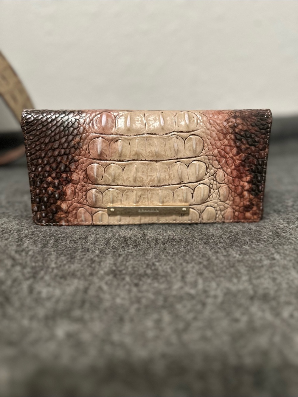 Brahmin bifold Adi wallet Textured Embossed Croc Wallet